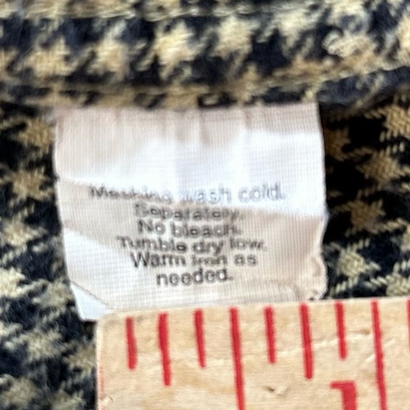 Vintage J.Crew Flannel Button Down Shirt Mens XL Houndstooth 100% Cotton Y2K - Picture 7 of 9